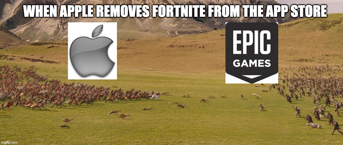 NARNIA!!!! | WHEN APPLE REMOVES FORTNITE FROM THE APP STORE | image tagged in narnia | made w/ Imgflip meme maker