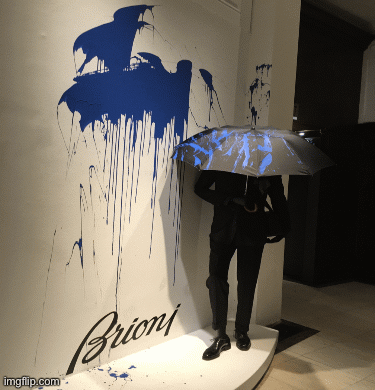 Is it raining? | image tagged in gifs,fashion,simone rocha,brioni,saks fifth avenue,weather girls | made w/ Imgflip images-to-gif maker