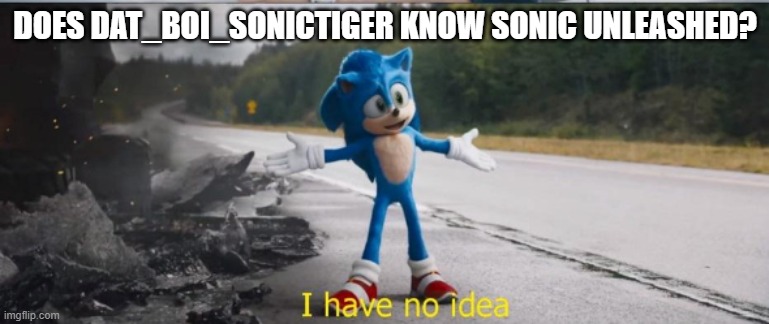 DOES DAT_BOI_SONICTIGER KNOW SONIC UNLEASHED? | made w/ Imgflip meme maker