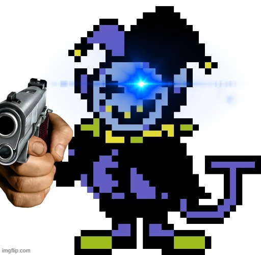 great there's chaos | image tagged in jevil is pissed | made w/ Imgflip meme maker