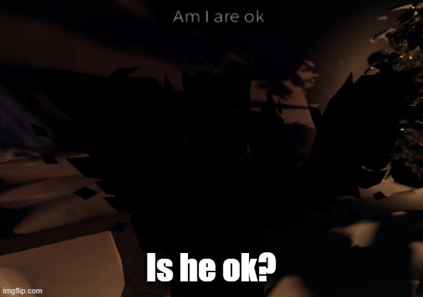 Is he ok? | image tagged in roblox | made w/ Imgflip meme maker