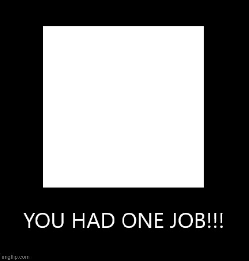 YOU HAD ONE JOB!!! is the name | image tagged in you had one job | made w/ Imgflip meme maker