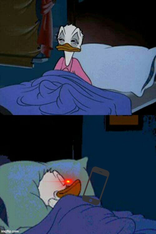 sleepy donald duck in bed | image tagged in sleepy donald duck in bed | made w/ Imgflip meme maker