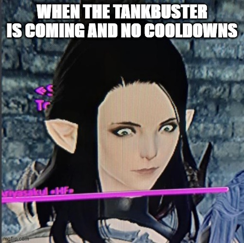 WHEN THE TANKBUSTER IS COMING AND NO COOLDOWNS | image tagged in final fantasy | made w/ Imgflip meme maker