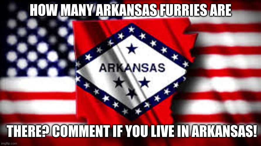 do i have any nabors? | HOW MANY ARKANSAS FURRIES ARE; THERE? COMMENT IF YOU LIVE IN ARKANSAS! | image tagged in arkansas usa map flag,furries | made w/ Imgflip meme maker