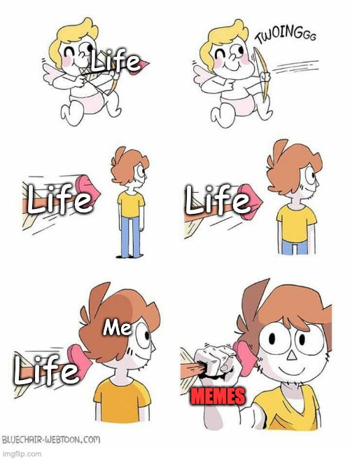 Life vs Memes | Life; Life; Life; Me; Life; MEMES | image tagged in memes | made w/ Imgflip meme maker