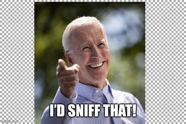 Sleepy joe! | I’D SNIFF THAT! | image tagged in creepy joe biden | made w/ Imgflip meme maker