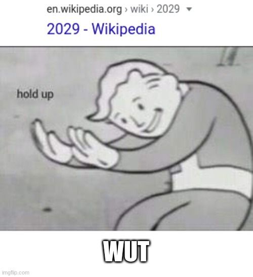 hold up | WUT | image tagged in fallout hold up | made w/ Imgflip meme maker