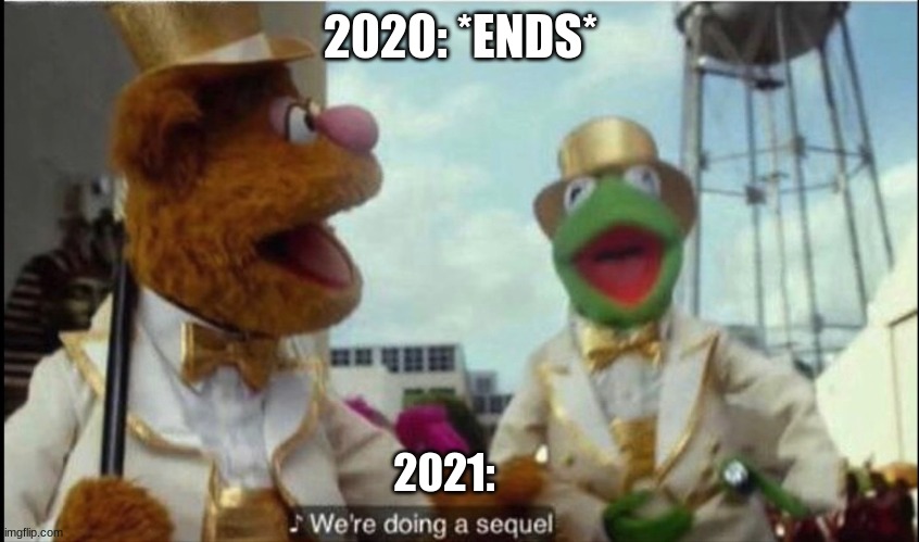 2021! | 2020: *ENDS*; 2021: | image tagged in we're doing a sequel | made w/ Imgflip meme maker