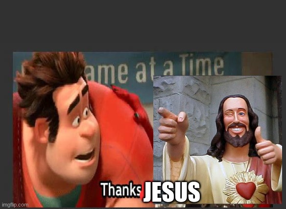 Thanks Satan | JESUS | image tagged in thanks satan | made w/ Imgflip meme maker