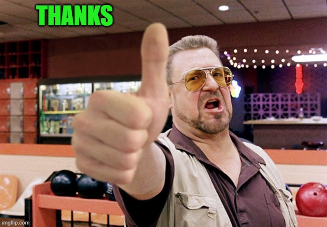thumbs up | THANKS | image tagged in thumbs up | made w/ Imgflip meme maker