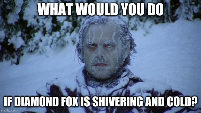 i'm done trying to Minerva'ify Diamond. | WHAT WOULD YOU DO; IF DIAMOND FOX IS SHIVERING AND COLD? | image tagged in cold | made w/ Imgflip meme maker