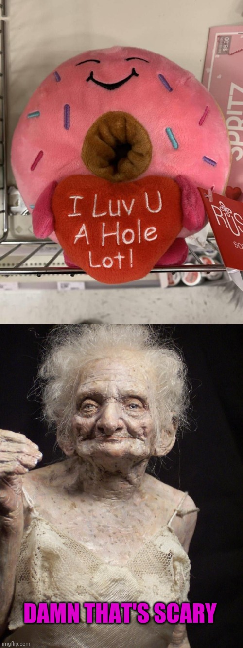 Grandma goes to the sex shop | DAMN THAT'S SCARY | image tagged in sexy old woman,weird | made w/ Imgflip meme maker