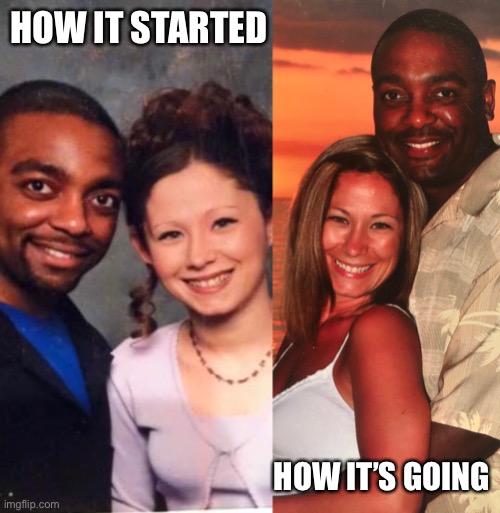 Cato’s 20th Wedding Anniversary | HOW IT STARTED; HOW IT’S GOING | image tagged in growth,flex | made w/ Imgflip meme maker