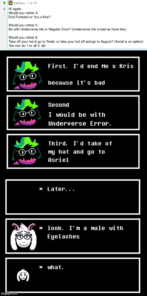 Yes [title inserted] | image tagged in ask ralsei,ask,ralsei,memes,undertale,deltarune | made w/ Imgflip meme maker
