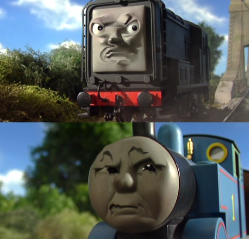 High Quality Memed Thomas vs Memed Diesel Blank Meme Template
