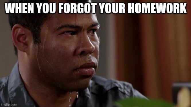 Key and peele |  WHEN YOU FORGOT YOUR HOMEWORK | image tagged in key and peele | made w/ Imgflip meme maker