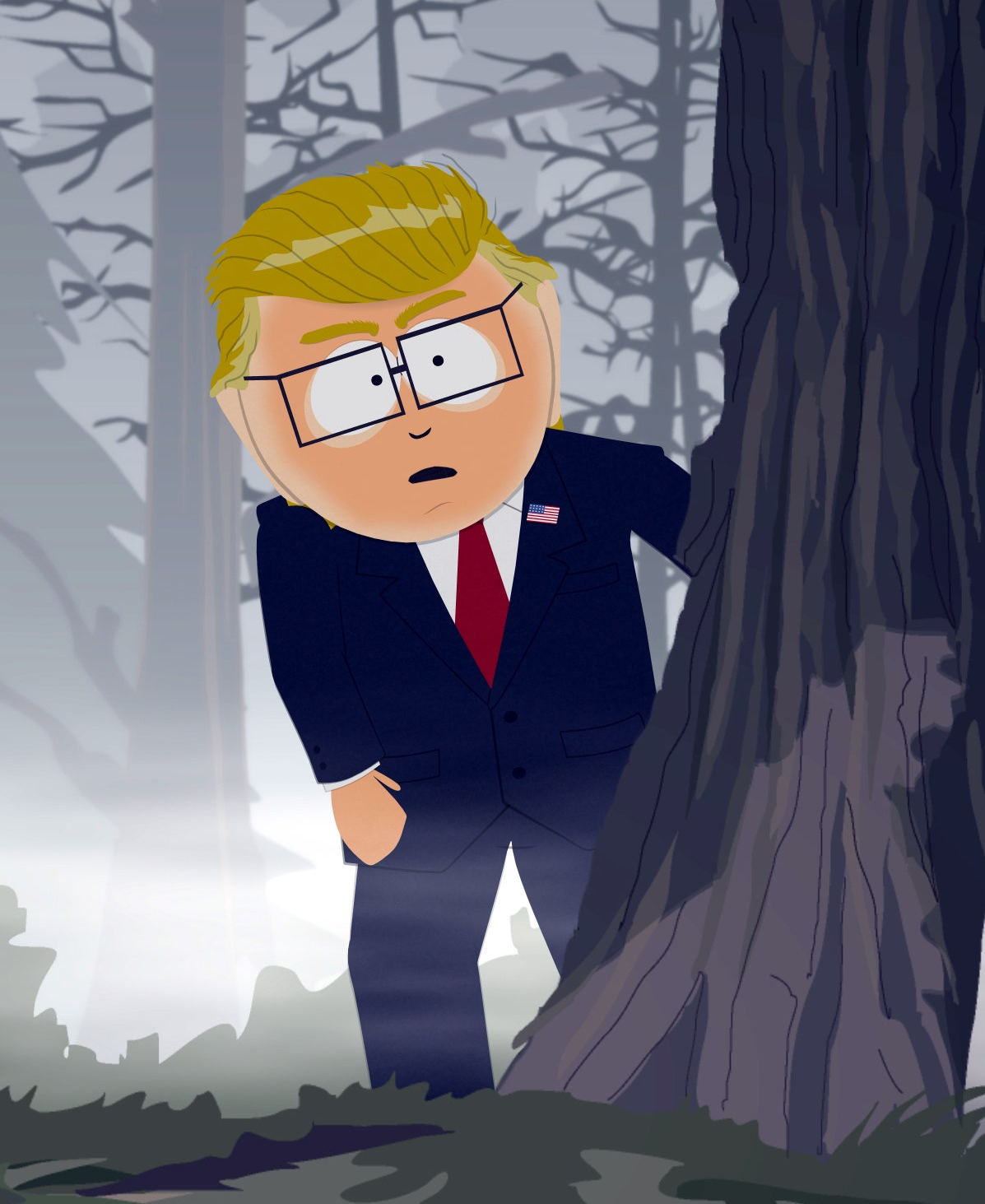 High Quality South Park Conspiracy Trump Blank Meme Template