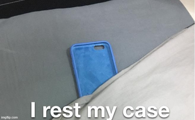 i rest my case | image tagged in i rest my case | made w/ Imgflip meme maker