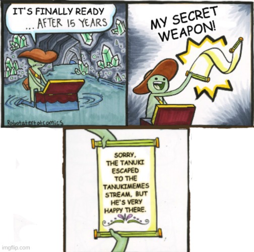 Tanuki Escapee | image tagged in tanuki,the scroll of truth,tanukimemes | made w/ Imgflip meme maker