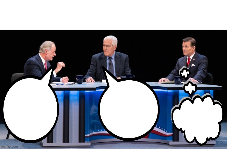 3 people debating | image tagged in 3 people debate | made w/ Imgflip meme maker