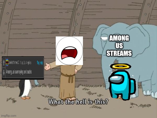 Among us hater detected | AMONG US STREAMS | image tagged in what the hell is this,haters,among us,stop it get some help,wtf,comments | made w/ Imgflip meme maker