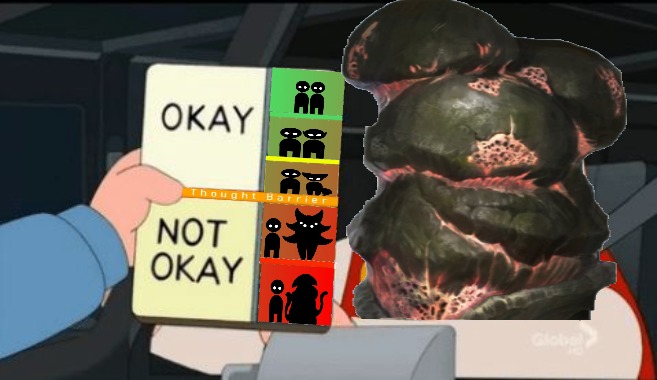 When running an interstellar empire you got to know which Aliens are ok | image tagged in stellaris,blorg,ok not ok | made w/ Imgflip meme maker