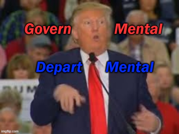 Govern Mental | Govern           Mental; Depart      Mental | image tagged in govern mental,depart mental,lock him up | made w/ Imgflip meme maker