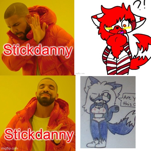 Stickdanny x Cloudy 4 life (the two pics in this meme belongs to CloudDays) | Stickdanny; Stickdanny | image tagged in stickdanny,cloudy fox,memes | made w/ Imgflip meme maker