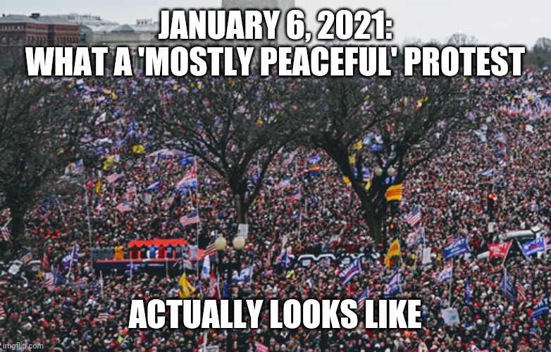 Still, mostly peaceful |  JANUARY 6, 2021:
WHAT A 'MOSTLY PEACEFUL' PROTEST; ACTUALLY LOOKS LIKE | image tagged in capitol,congress,senate,steal,election 2020,trump | made w/ Imgflip meme maker