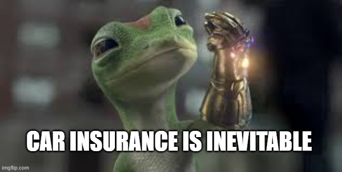 Car insurance is inevitable | CAR INSURANCE IS INEVITABLE | image tagged in i am inevitable | made w/ Imgflip meme maker