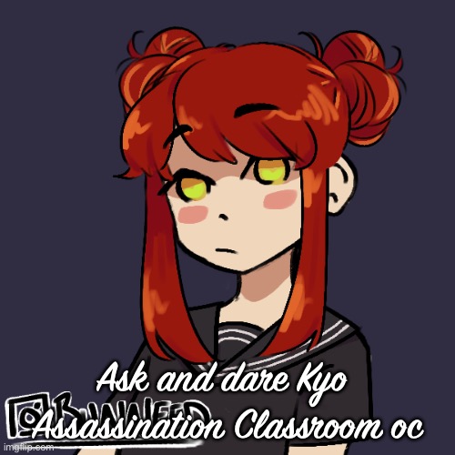 Yes | Ask and dare Kyo 
Assassination Classroom oc | made w/ Imgflip meme maker