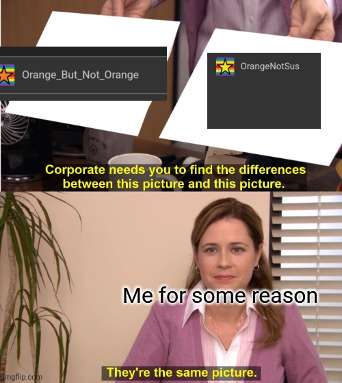 I sometimes confuse the 2 | Me for some reason | image tagged in memes,offical,there the same picture | made w/ Imgflip meme maker