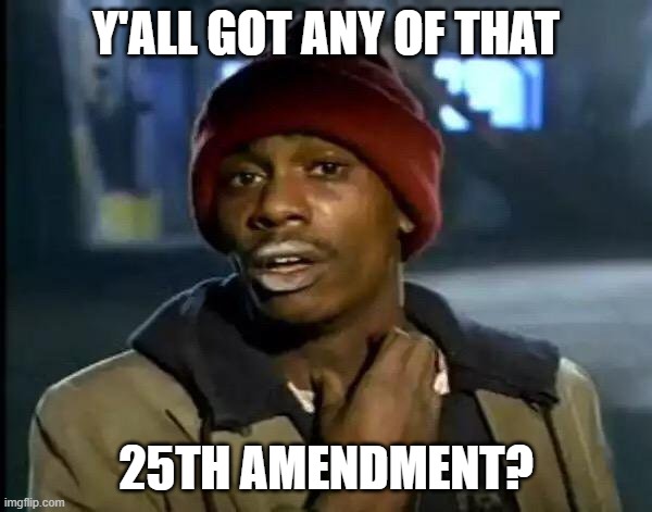 Y'all Got Any More Of That | Y'ALL GOT ANY OF THAT; 25TH AMENDMENT? | image tagged in memes,y'all got any more of that | made w/ Imgflip meme maker