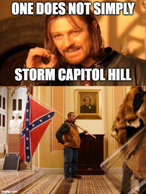 Storming the Hill | ONE DOES NOT SIMPLY; STORM CAPITOL HILL | image tagged in memes,one does not simply | made w/ Imgflip meme maker