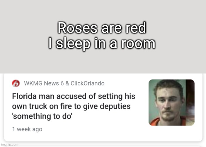 Roses are red I sleep in a room | made w/ Imgflip meme maker