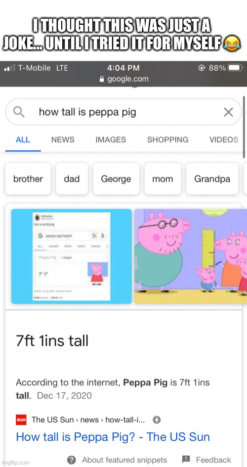 Peppa pig | I THOUGHT THIS WAS JUST A JOKE... UNTIL I TRIED IT FOR MYSELF 😂 | image tagged in peppa pig,funny,memes,silly,weird stuff,insane | made w/ Imgflip meme maker