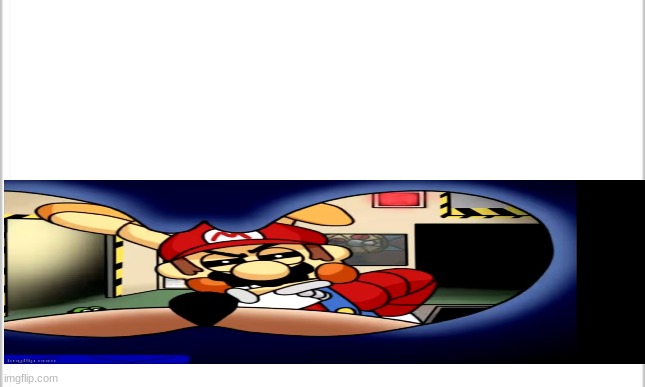 High Quality FNAS Maniac Mania Toy Mario's Hmm Blank Meme Template