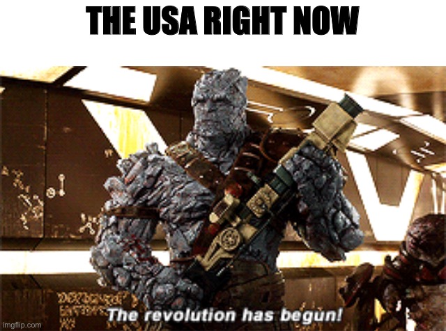 The revolution has begun | THE USA RIGHT NOW | image tagged in the revolution has begun,memes | made w/ Imgflip meme maker