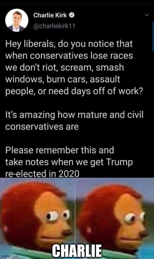 ummm | CHARLIE | image tagged in memes,monkey puppet | made w/ Imgflip meme maker
