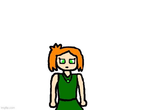 Jade wearing a dress based off an rp I had with danny | image tagged in blank white template | made w/ Imgflip meme maker
