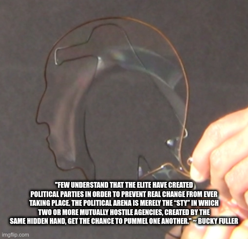 The Same Hidden Hand Feeds Both Sides | "FEW UNDERSTAND THAT THE ELITE HAVE CREATED POLITICAL PARTIES IN ORDER TO PREVENT REAL CHANGE FROM EVER TAKING PLACE. THE POLITICAL ARENA IS MERELY THE “STY” IN WHICH TWO OR MORE MUTUALLY HOSTILE AGENCIES, CREATED BY THE SAME HIDDEN HAND, GET THE CHANCE TO PUMMEL ONE ANOTHER." ~ BUCKY FULLER | image tagged in parties,political memes,garbage | made w/ Imgflip meme maker