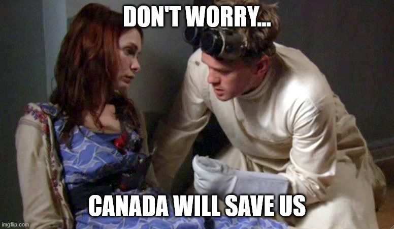 Canada Will Save Us | DON'T WORRY... CANADA WILL SAVE US | image tagged in canda,united states,politics,president,dr horrible | made w/ Imgflip meme maker