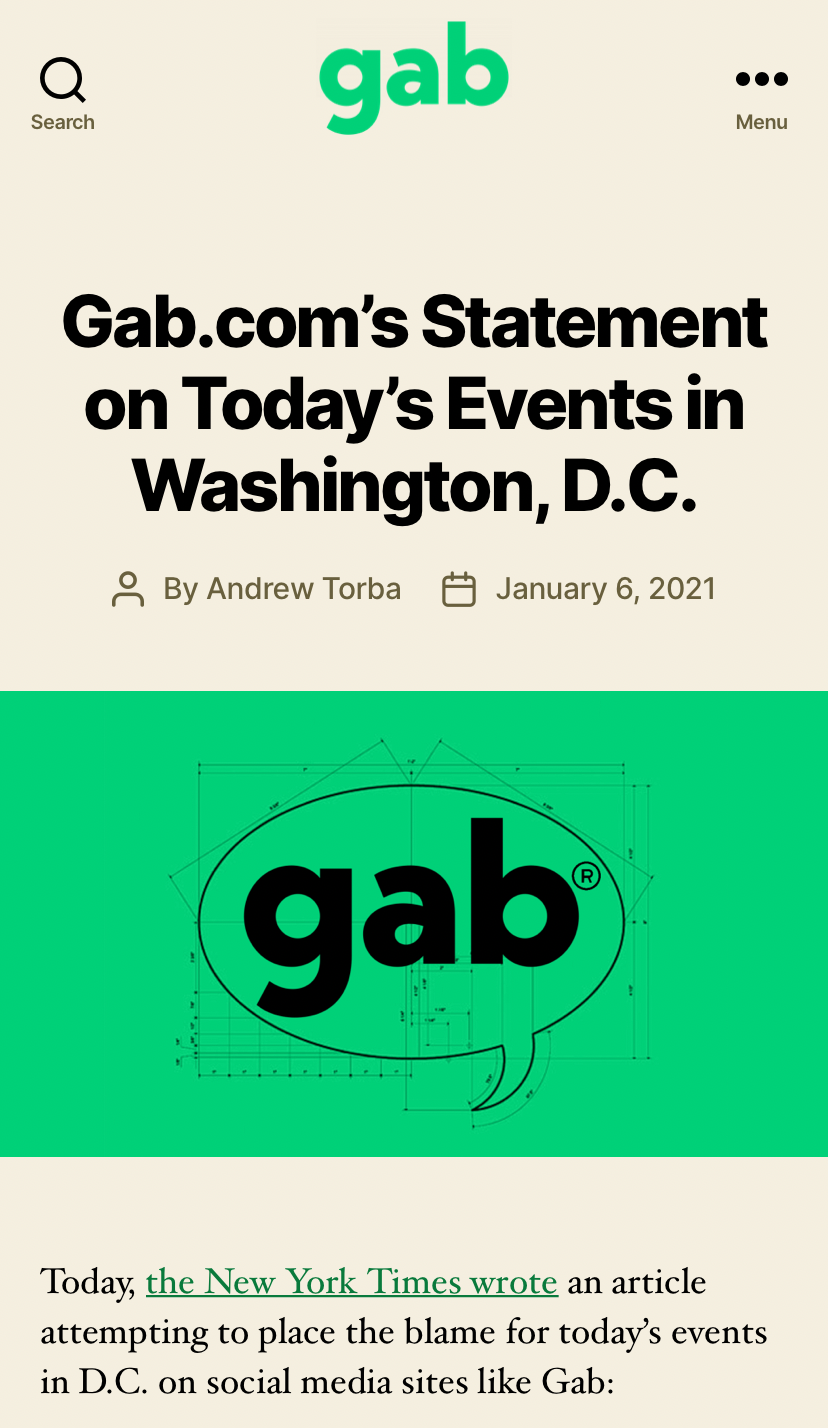 Gab non-apology 1 Blank Meme Template
