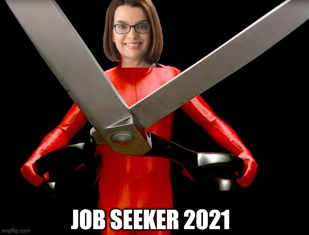 JOB SEEKER 2021 | image tagged in funny memes,scissors | made w/ Imgflip meme maker