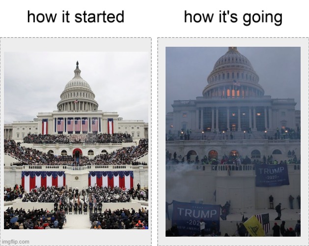 at least it's almost over | image tagged in how it started vs how it's going | made w/ Imgflip meme maker