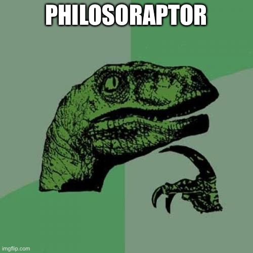 Philosoraptor | PHILOSORAPTOR | image tagged in memes,philosoraptor | made w/ Imgflip meme maker