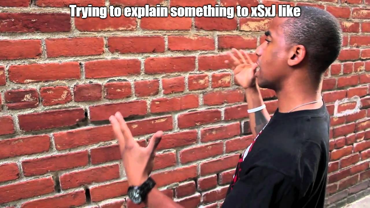 xSxJ be like | Trying to explain something to xSxJ like | image tagged in talking to wall,mbti,myers briggs | made w/ Imgflip meme maker