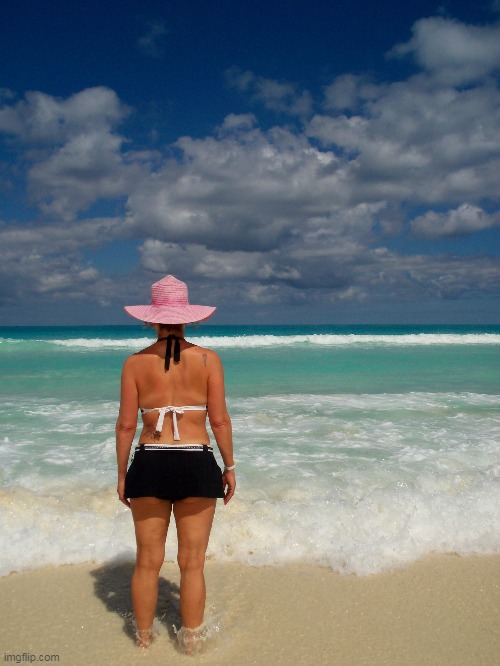 THE BEAUTIFUL OCEAN | image tagged in beach,lingerie,nude,bikini | made w/ Imgflip meme maker