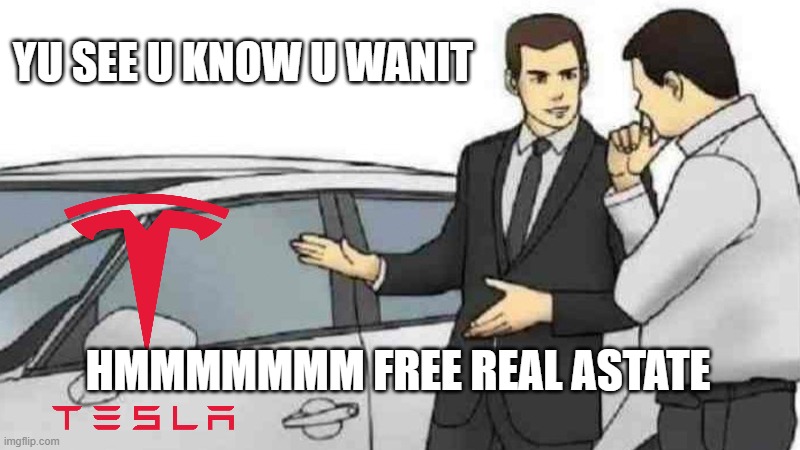 elon musk be like | YU SEE U KNOW U WANIT; HMMMMMMM FREE REAL ASTATE | image tagged in true | made w/ Imgflip meme maker